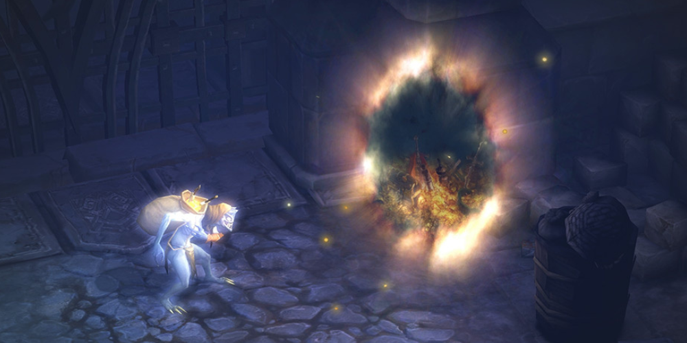 Hilarious Portal Trick Turns World of Warcraft Diablo 4 Event Upside Down
